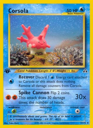 Corsola (37/75) [Neo Discovery 1st Edition] - Trinity Hobby