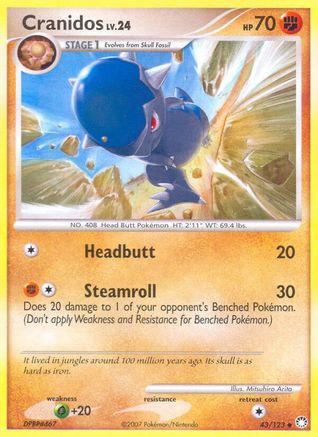 Cranidos (43/123) [Diamond & Pearl: Mysterious Treasures] - Trinity Hobby