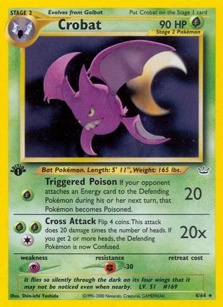 Crobat (4/64) [Neo Revelation 1st Edition] - Trinity Hobby