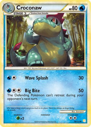 Croconaw (38/123) [HeartGold & SoulSilver: Base Set] - Trinity Hobby