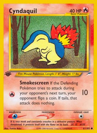 Cyndaquil (61/105) [Neo Destiny Unlimited] - Trinity Hobby