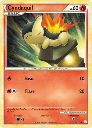 Cyndaquil (61/123) [HeartGold & SoulSilver: Base Set] - Trinity Hobby