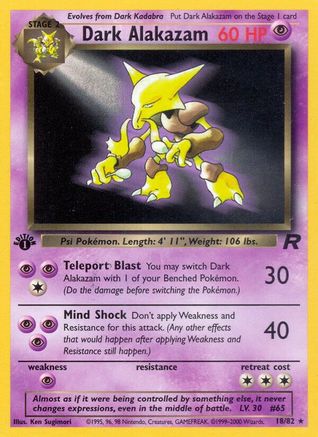 Dark Alakazam (18/82) [Team Rocket Unlimited] - Trinity Hobby