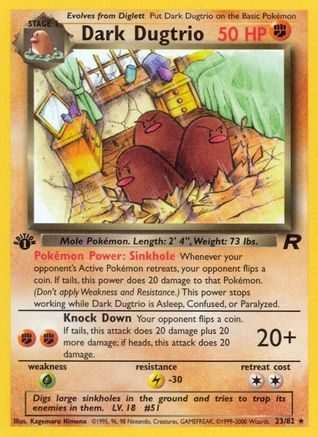 Dark Dugtrio (23/82) [Team Rocket 1st Edition] - Trinity Hobby