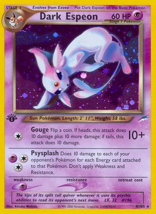 Dark Espeon (4/105) [Neo Destiny 1st Edition] - Trinity Hobby