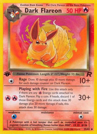 Dark Flareon (35/82) [Team Rocket 1st Edition] - Trinity Hobby