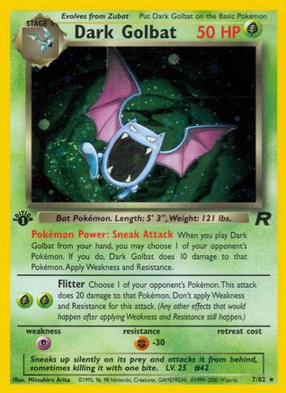 Dark Golbat (7/82) [Team Rocket 1st Edition] - Trinity Hobby
