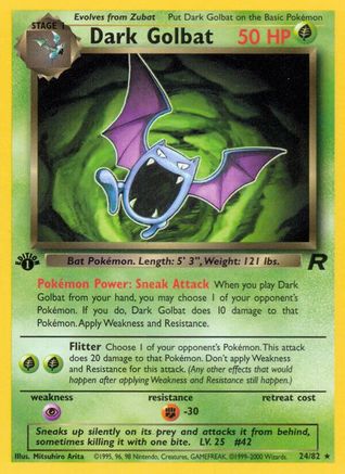 Dark Golbat (24/82) [Team Rocket 1st Edition] - Trinity Hobby