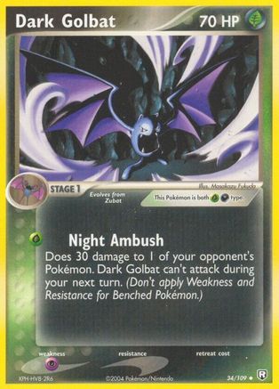 Dark Golbat (34/109) (Stamped) [EX: Team Rocket Returns] - Trinity Hobby
