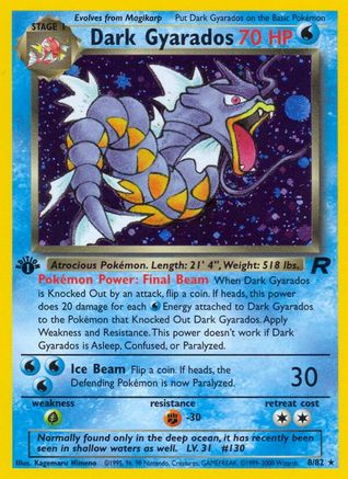 Dark Gyarados (8/82) [Team Rocket 1st Edition] - Trinity Hobby
