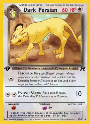 Dark Persian (42/82) [Team Rocket 1st Edition] - Trinity Hobby