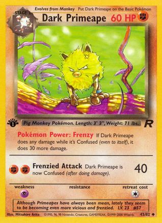 Dark Primeape (43/82) [Team Rocket 1st Edition] - Trinity Hobby