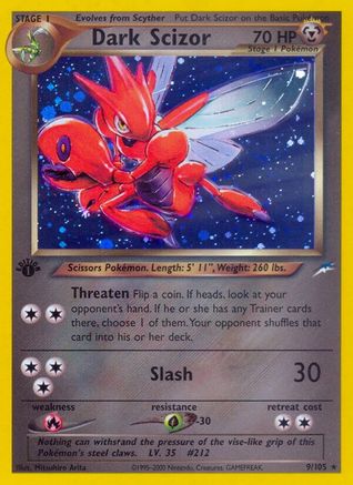 Dark Scizor (9/105) [Neo Destiny 1st Edition] - Trinity Hobby