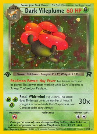 Dark Vileplume (13/82) [Team Rocket 1st Edition] - Trinity Hobby