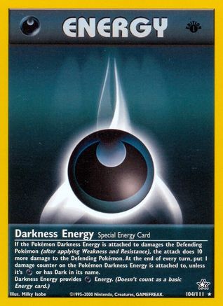 Darkness Energy (104/111) [Neo Genesis 1st Edition] - Trinity Hobby