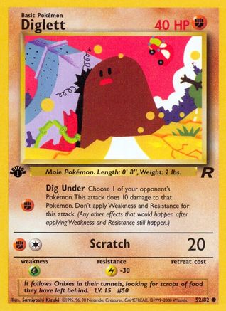 Diglett (52/82) [Team Rocket 1st Edition] - Trinity Hobby