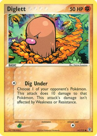 Diglett (61/112) [EX: FireRed & LeafGreen] - Trinity Hobby
