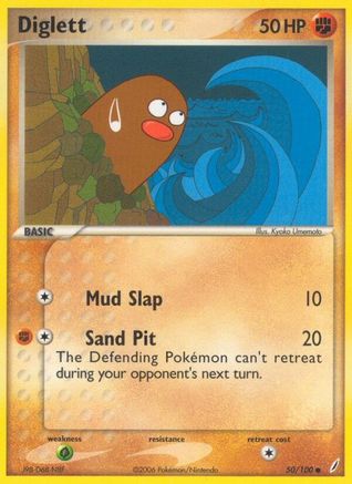 Diglett (50/100) (Stamped) [EX: Crystal Guardians] - Trinity Hobby