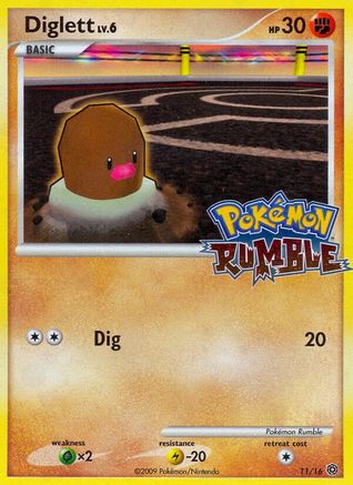 Diglett (11/16) [Pokémon Rumble] - Trinity Hobby
