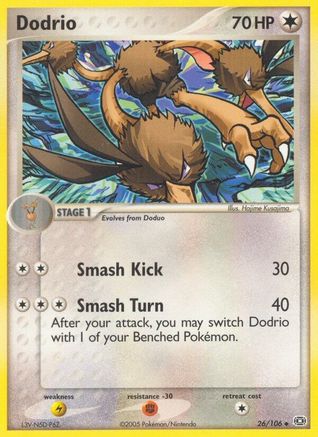 Dodrio (26/106) (Stamped) [EX: Emerald] - Trinity Hobby