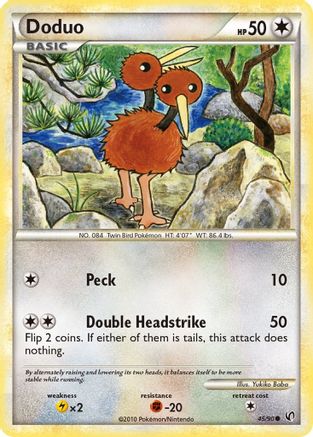 Doduo (45/90) [HeartGold & SoulSilver: Undaunted] - Trinity Hobby