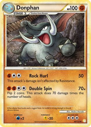 Donphan (40/123) [HeartGold & SoulSilver: Base Set] - Trinity Hobby