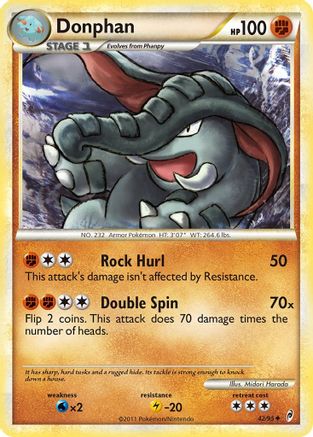 Donphan (42/95) [HeartGold & SoulSilver: Call of Legends] - Trinity Hobby