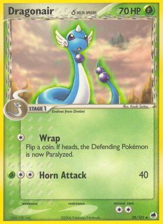 Dragonair (28/101) (Delta Species) (Stamped) [EX: Dragon Frontiers] - Trinity Hobby