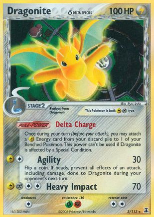 Dragonite (3/113) (Delta Species) (Stamped) [EX: Delta Species] - Trinity Hobby