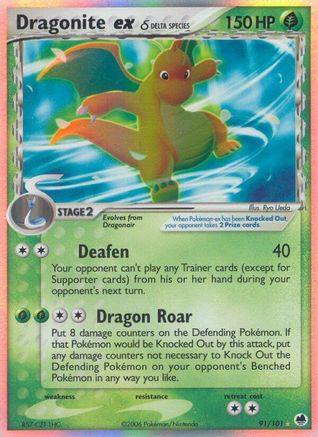 Dragonite ex (91/101) (Delta Species) [EX: Dragon Frontiers] - Trinity Hobby