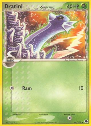 Dratini (46/101) (Delta Species) (Stamped) [EX: Dragon Frontiers] - Trinity Hobby