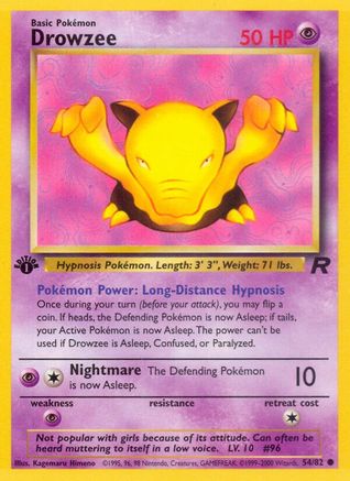 Drowzee (54/82) [Team Rocket 1st Edition] - Trinity Hobby