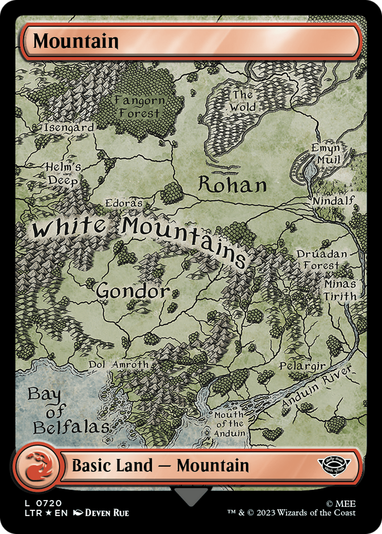 Mountain (720) (Surge Foil) [The Lord of the Rings: Tales of Middle-Earth] - Trinity Hobby