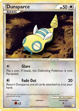 Dunsparce (41/123) [HeartGold & SoulSilver: Base Set] - Trinity Hobby