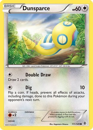 Dunsparce (111/149) [Black & White: Boundaries Crossed] - Trinity Hobby