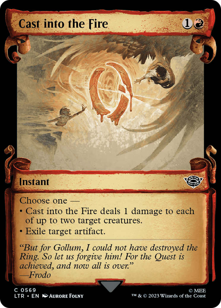 Cast into the Fire [The Lord of the Rings: Tales of Middle-Earth Showcase Scrolls] - Trinity Hobby