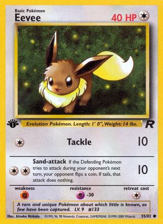 Eevee (55/82) [Team Rocket 1st Edition] - Trinity Hobby
