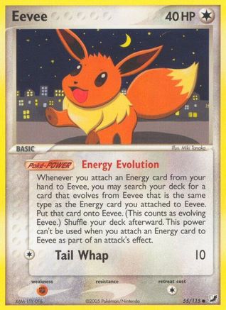 Eevee (55/115) [EX: Unseen Forces] - Trinity Hobby