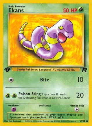 Ekans (56/82) [Team Rocket 1st Edition] - Trinity Hobby