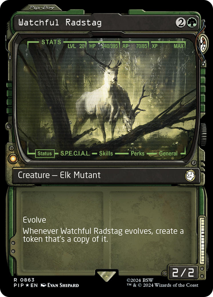 Watchful Radstag (Showcase) (Surge Foil) [Fallout] - Trinity Hobby