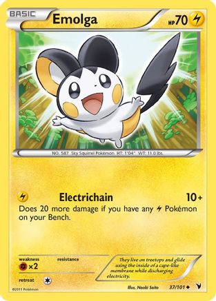 Emolga (37/101) [Black & White: Noble Victories] - Trinity Hobby