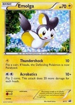 Emolga (6/12) [McDonald's Promos: 2012 Collection] - Trinity Hobby