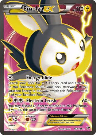 Emolga EX (143/146) [XY: Base Set] - Trinity Hobby