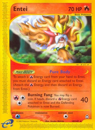 Entei (10/147) [Aquapolis] - Trinity Hobby