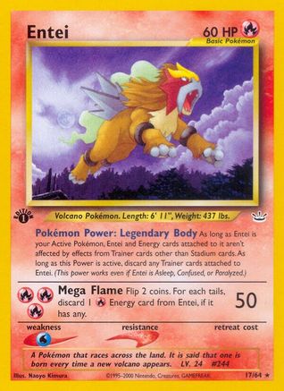 Entei (17/64) [Neo Revelation 1st Edition] - Trinity Hobby