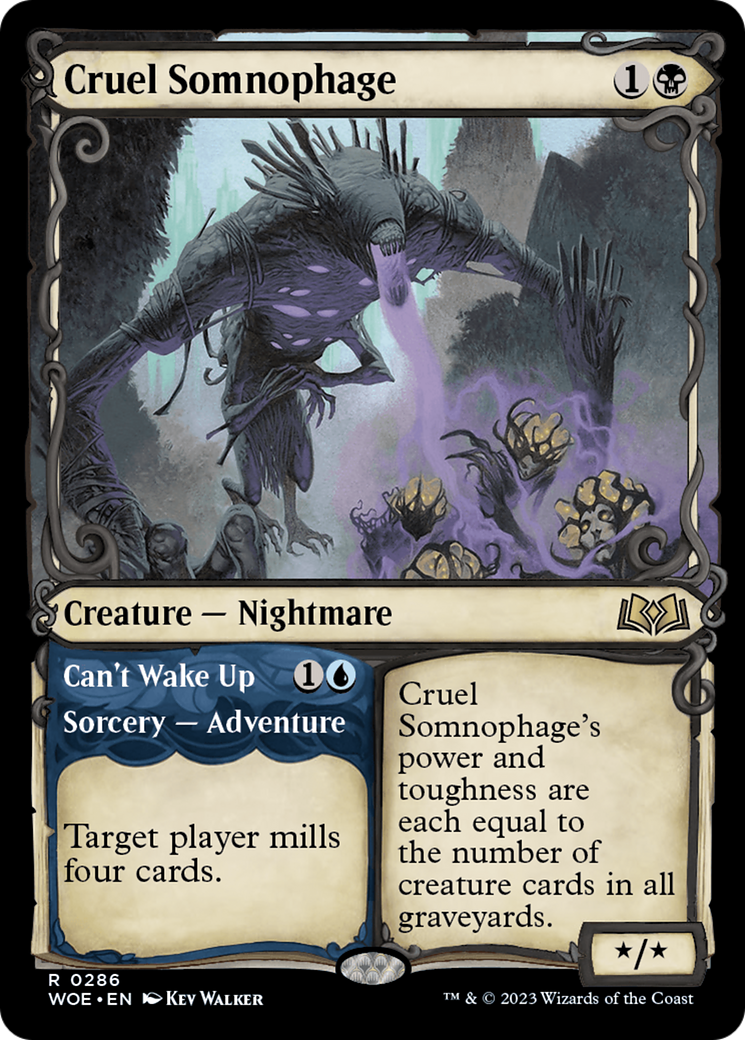 Cruel Somnophage // Can't Wake Up (Showcase) [Wilds of Eldraine] - Trinity Hobby
