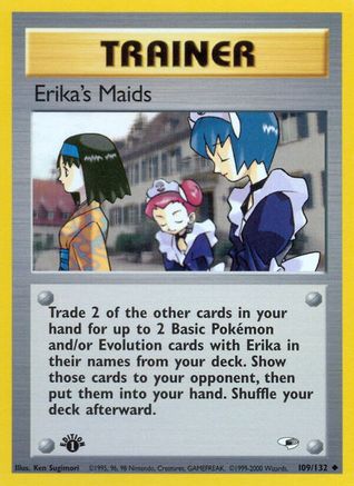 Erika's Maids (109/132) [Gym Heroes 1st Edition] - Trinity Hobby