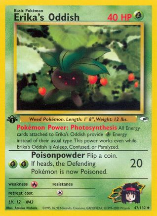 Erika's Oddish (47/132) [Gym Heroes 1st Edition] - Trinity Hobby