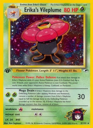 Erika's Vileplume (5/132) [Gym Heroes Unlimited] - Trinity Hobby