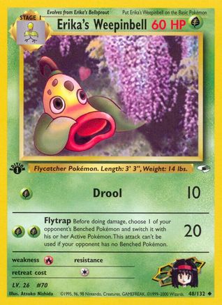 Erika's Weepinbell (48/132) [Gym Heroes Unlimited] - Trinity Hobby